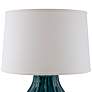 RiverCeramic Large Fluted Tropical Turquoise Table Lamp