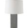 RiverCeramic® Linen Textured White Wash Gray Table Lamp