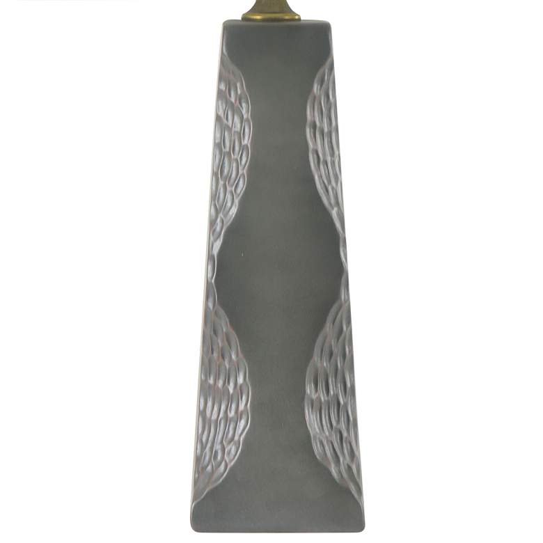Image 4 RiverCeramic® Modern Tribal Cast Iron Column Table Lamp more views