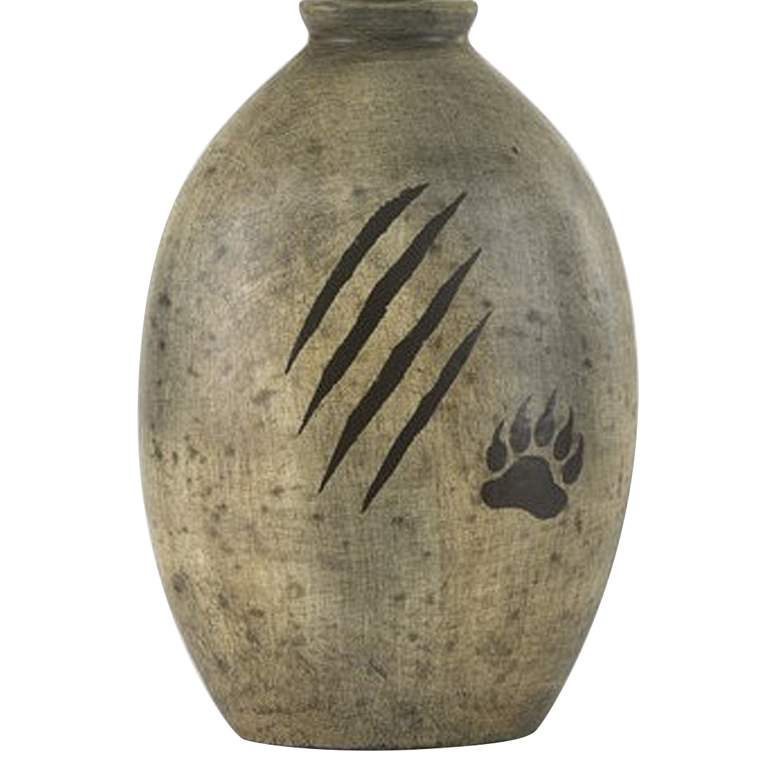 Image 4 RiverCeramic Oval Paw and Claw 28 1/2" Barnwood Ceramic Table Lamp more views
