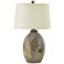 RiverCeramic® Oval Paw and Claw Barnwood Table Lamp