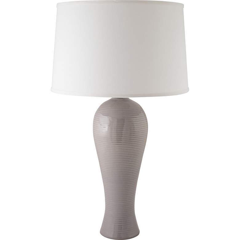 Image 1 RiverCeramic Potters Mark 30" Gloss Swanky Gray Ceramic Table Lamp