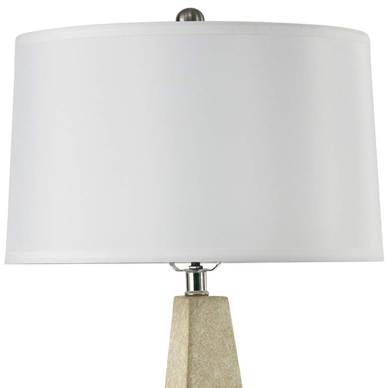 Image 3 RiverCeramic&#174; Prairie Alabaster Column Table Lamp more views