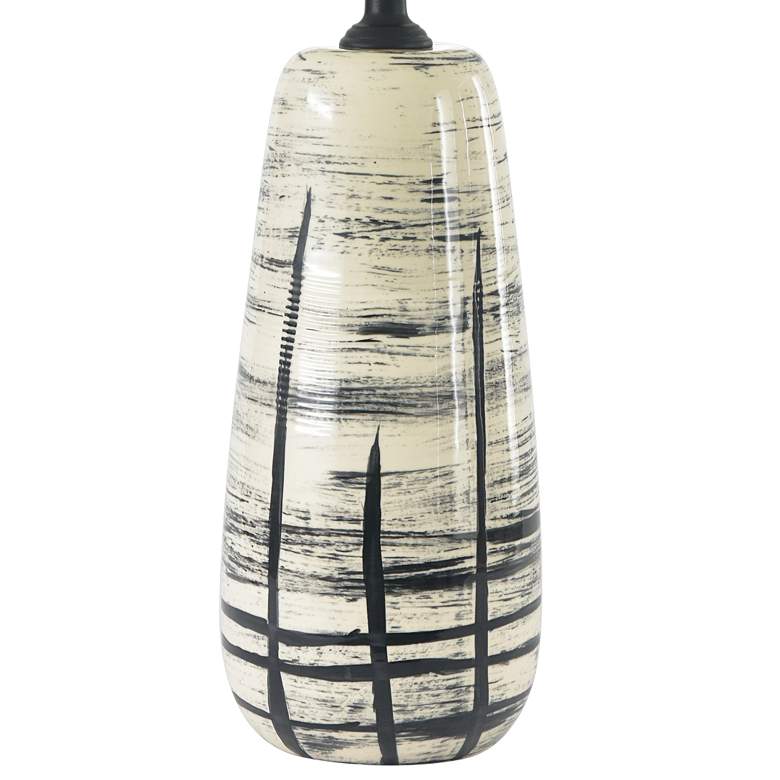 Image 4 RiverCeramic Primitive 29" Black and White Ceramic Vase Table Lamp more views