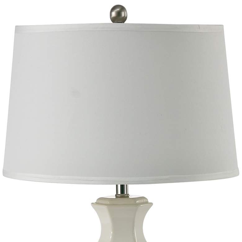 Image 3 RiverCeramic® Classic White Glazed Urn Table Lamp more views
