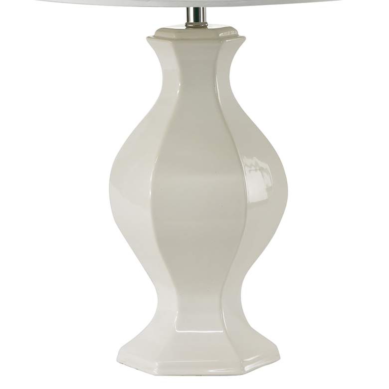 Image 4 RiverCeramic® Classic White Glazed Urn Table Lamp more views