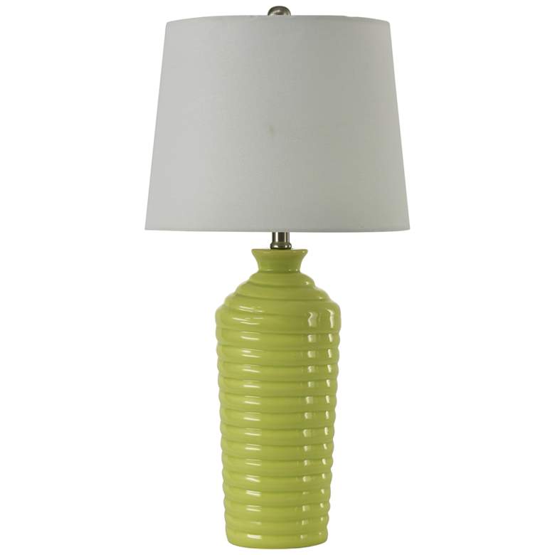 Image 2 RiverCeramic® Coiled Chic Lime Glazed Table Lamp