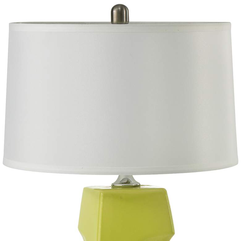 Image 3 RiverCeramic® Cubic Chic Lime Glazed Table Lamp more views
