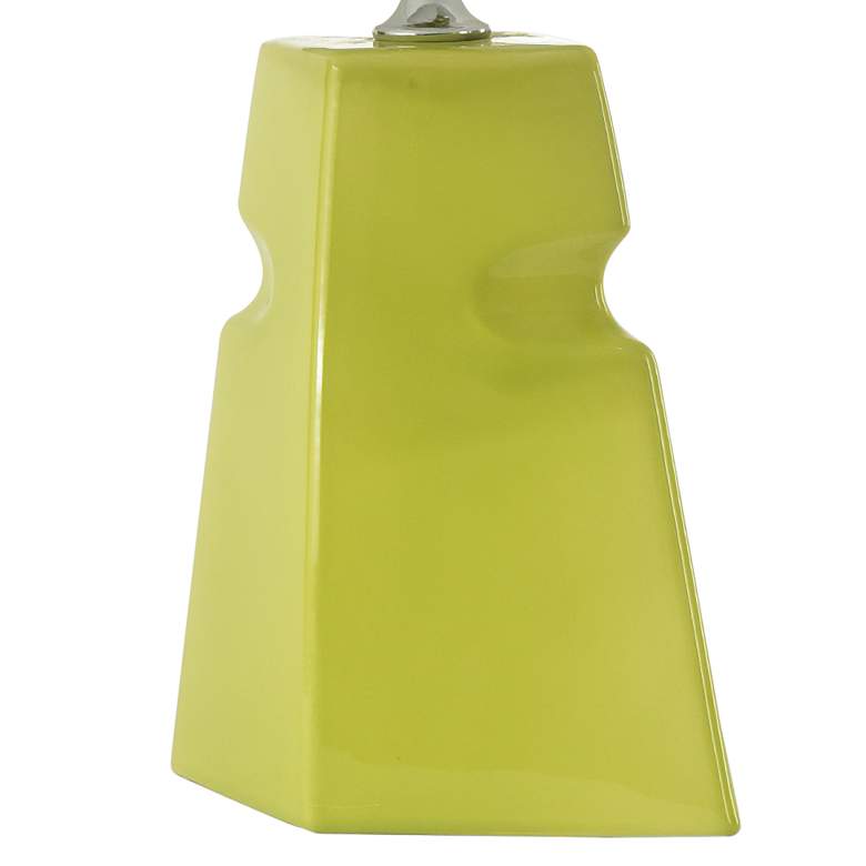 Image 4 RiverCeramic&reg; Cubic Chic Lime Glazed Table Lamp more views