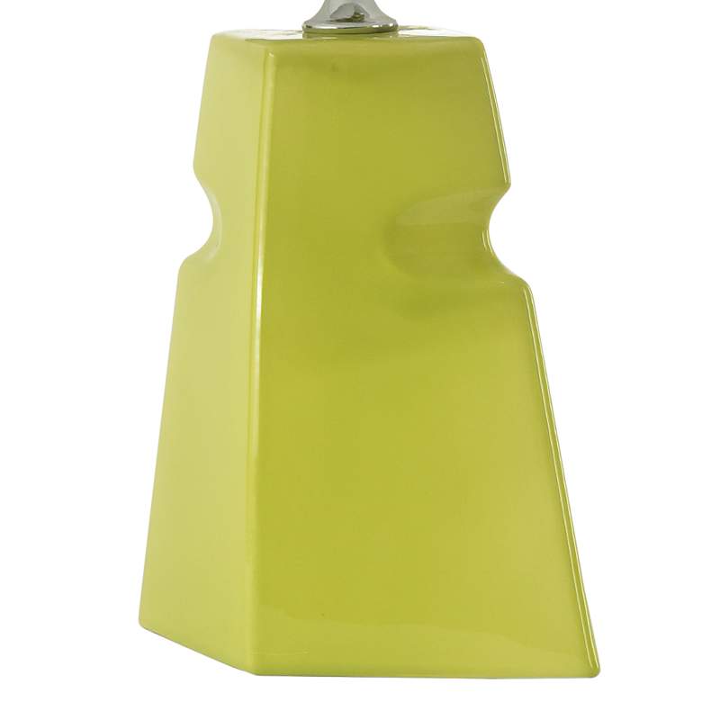 Image 4 RiverCeramic® Cubic Chic Lime Glazed Table Lamp more views