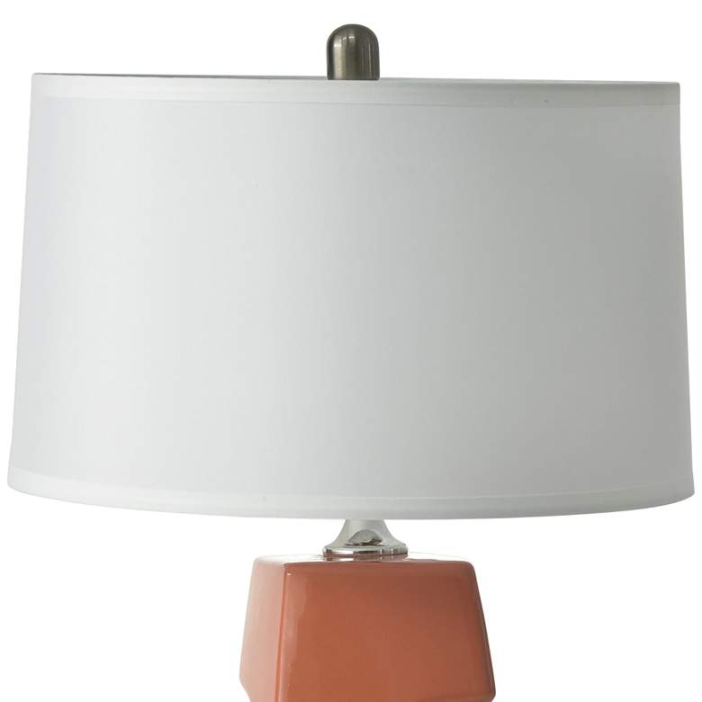 Image 3 RiverCeramic&reg; Cubic Orange Nectar Glazed Table Lamp more views