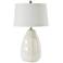 RiverCeramic® Deco White Glazed Table Lamp
