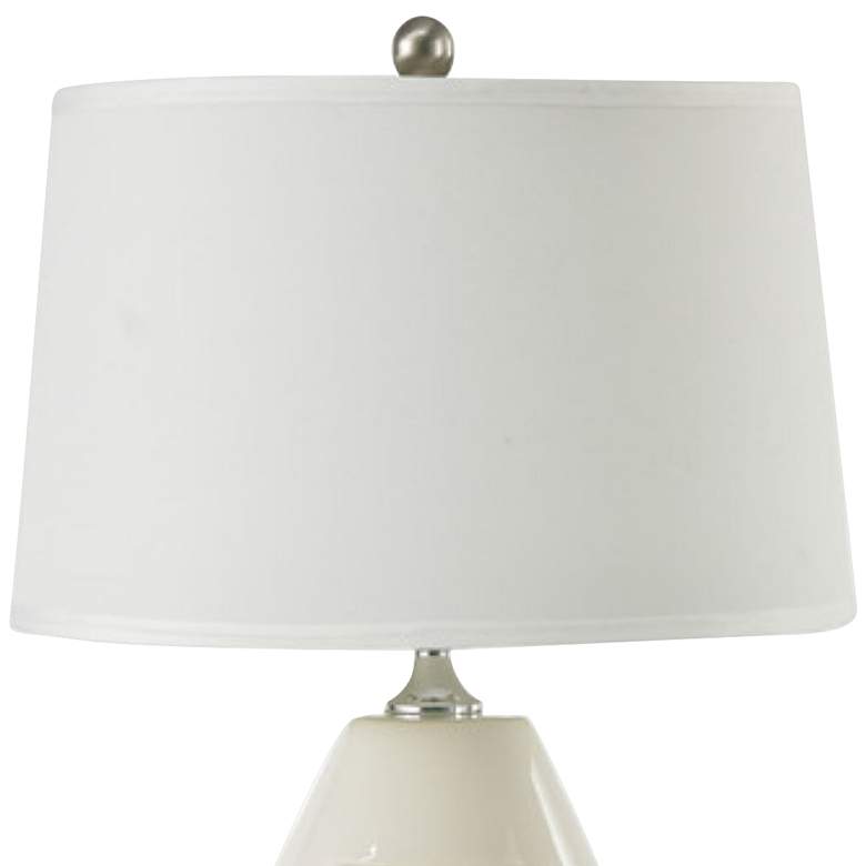 Image 3 RiverCeramic&reg; Deco White Glazed Table Lamp more views