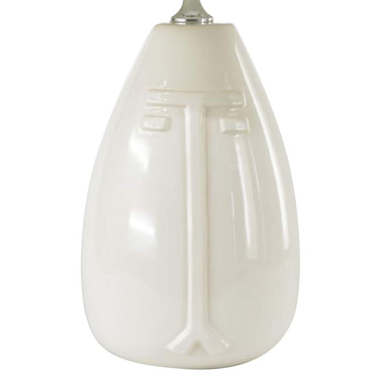 Image 4 RiverCeramic&reg; Deco White Glazed Table Lamp more views