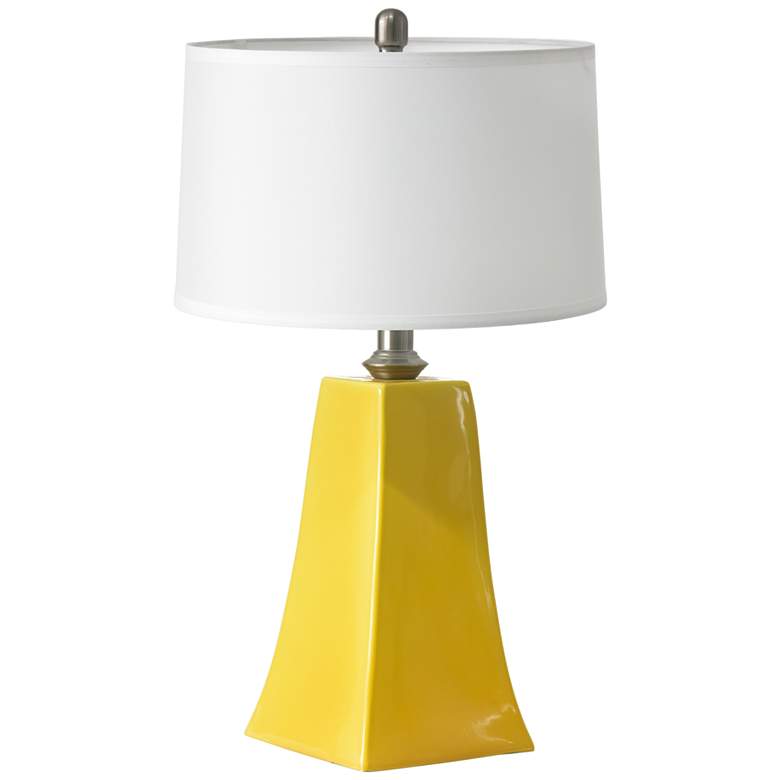 Image 2 RiverCeramic&reg; Graphic Curry Glazed Column Table Lamp