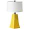 RiverCeramic® Graphic Curry Glazed Column Table Lamp
