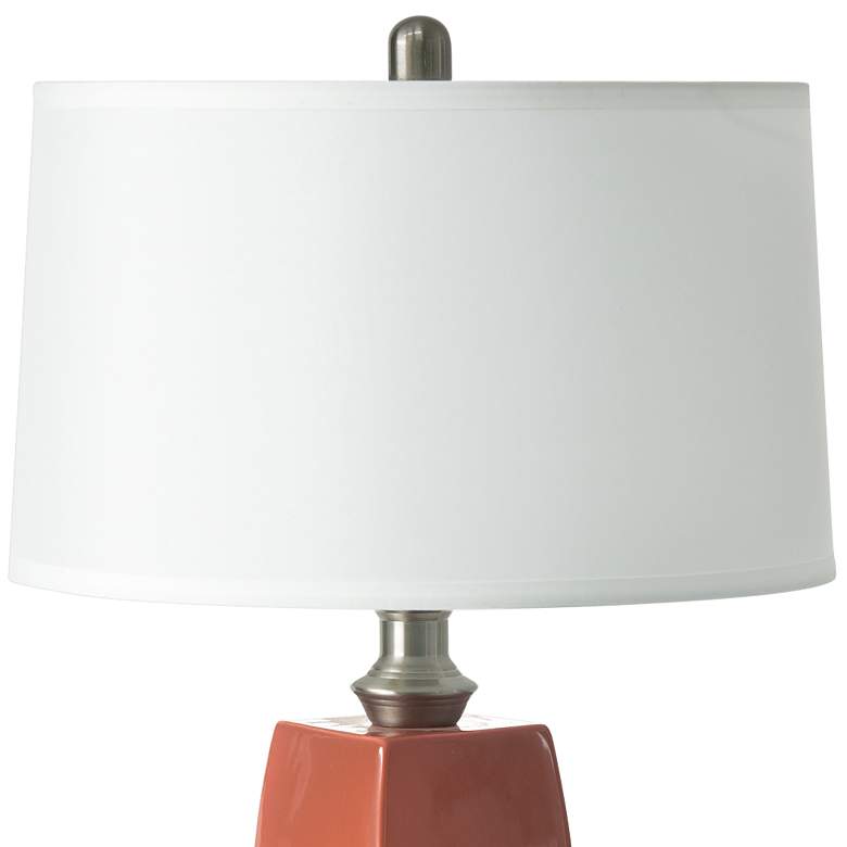 Image 3 RiverCeramic® Graphic Paprika Glazed Column Table Lamp more views