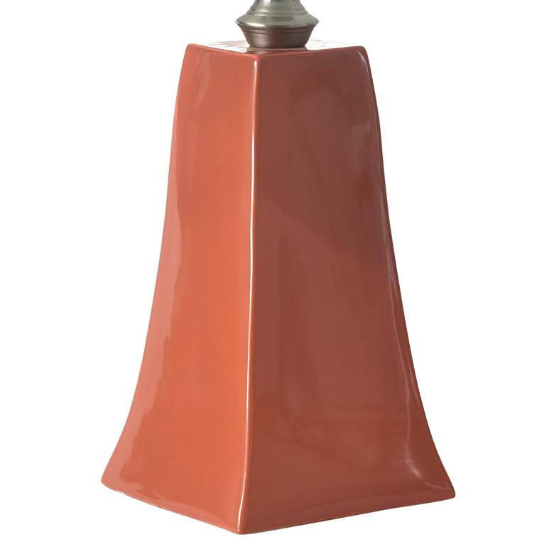 Image 4 RiverCeramic® Graphic Paprika Glazed Column Table Lamp more views