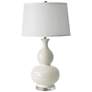 RiverCeramic&reg; Iconic White Glazed Gourd Table Lamp
