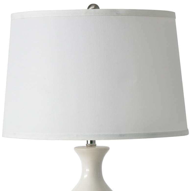 Image 3 RiverCeramic&reg; Iconic White Glazed Gourd Table Lamp more views