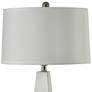 RiverCeramic&reg; Prairie Metallic White Column Table Lamp