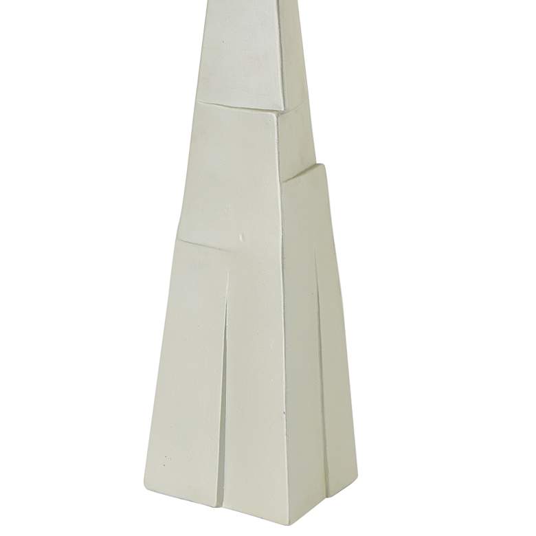 Image 4 RiverCeramic&reg; Prairie Metallic White Column Table Lamp more views
