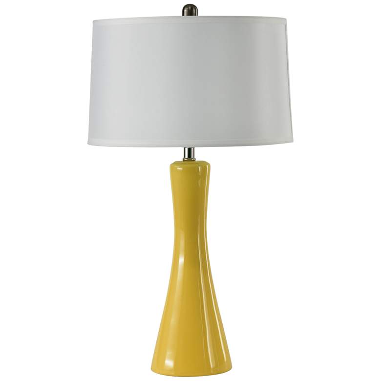 Image 2 RiverCeramic® Stratus Straw Tapered Vase Table Lamp