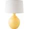 RiverCeramic Shell Dance 27" Gloss Straw Yellow Ceramic Table Lamp