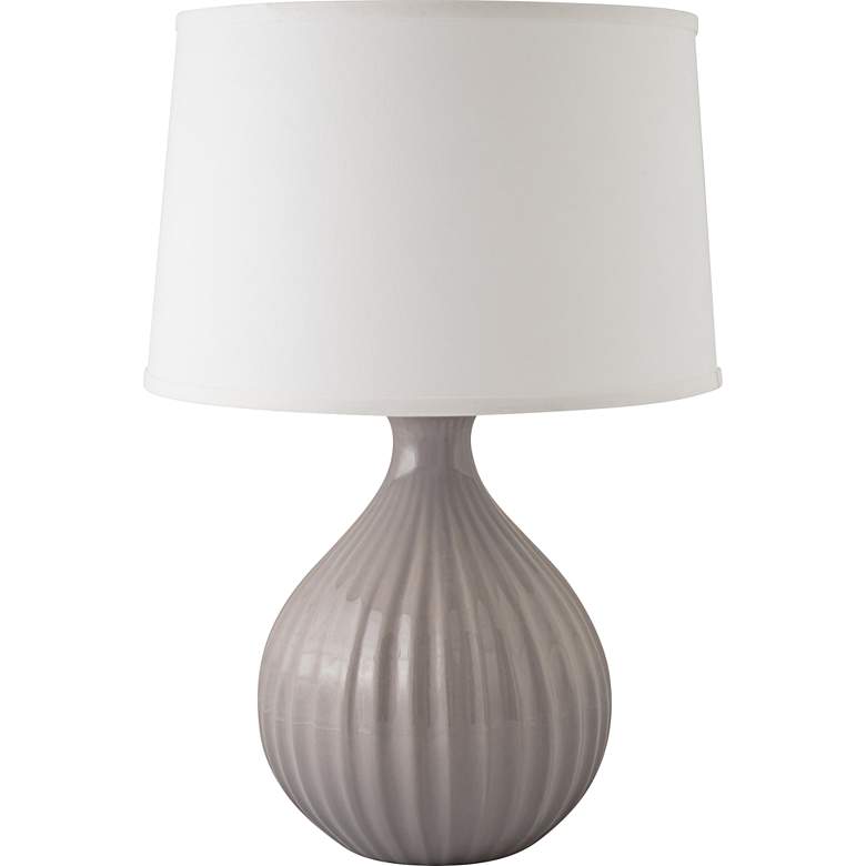 Image 1 RiverCeramic Sprout 24" Modern Gloss Swanky Gray Ceramic Table Lamp