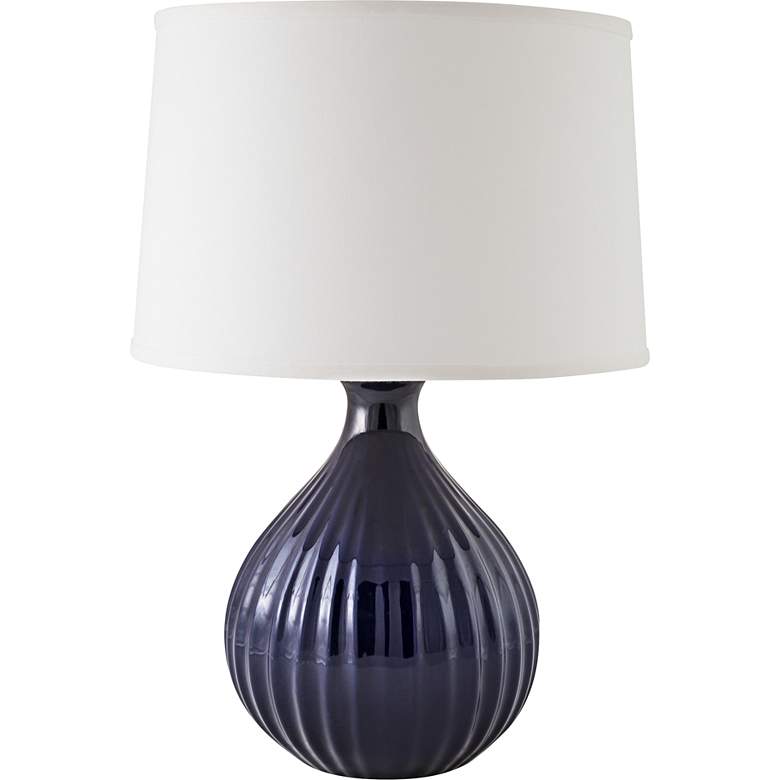 Image 1 RiverCeramic&#174; Sprout Gloss Navy Table Lamp