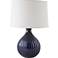 RiverCeramic® Sprout Gloss Navy Table Lamp