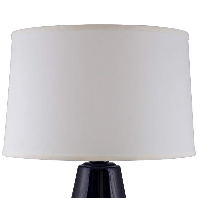 Image 2 RiverCeramic Tear Drop Gloss Navy Table Lamp more views