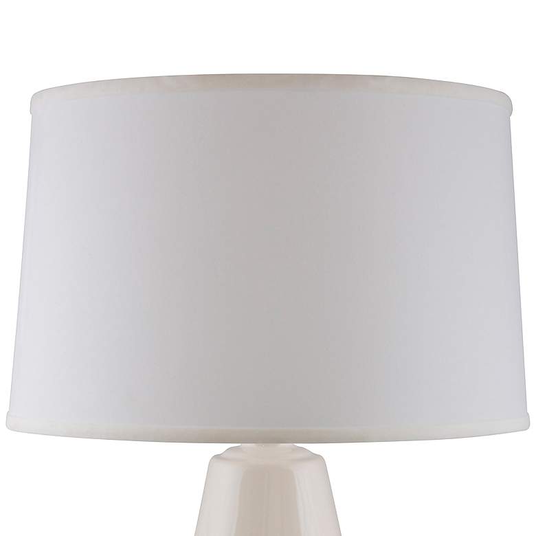 Image 2 RiverCeramic Tear Drop Gloss White Table Lamp more views