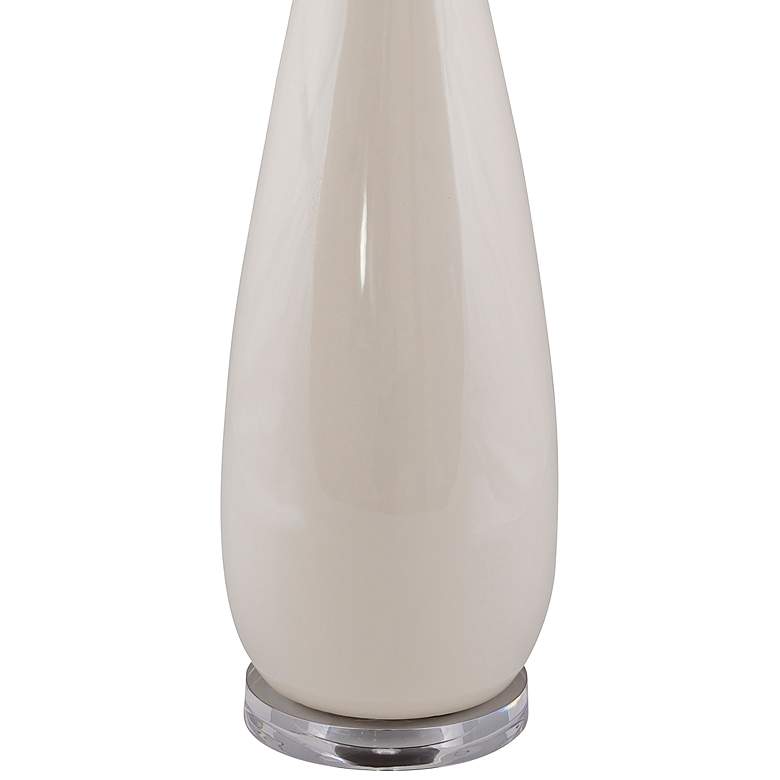 Image 3 RiverCeramic Tear Drop Gloss White Table Lamp more views