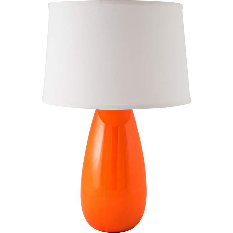 Image 1 RiverCeramic Teardrop 26 1/2" Modern Gloss Paprika Table Lamp