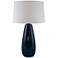 RiverCeramic Teardrop 32" Ceramic Tropical Turquoise Blue Table Lamp
