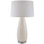1_RiverCeramic Teardrop 33" High Acrylic Accent White Ceramic Table Lamp