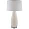 RiverCeramic Teardrop 33" High Acrylic Accent White Ceramic Table Lamp