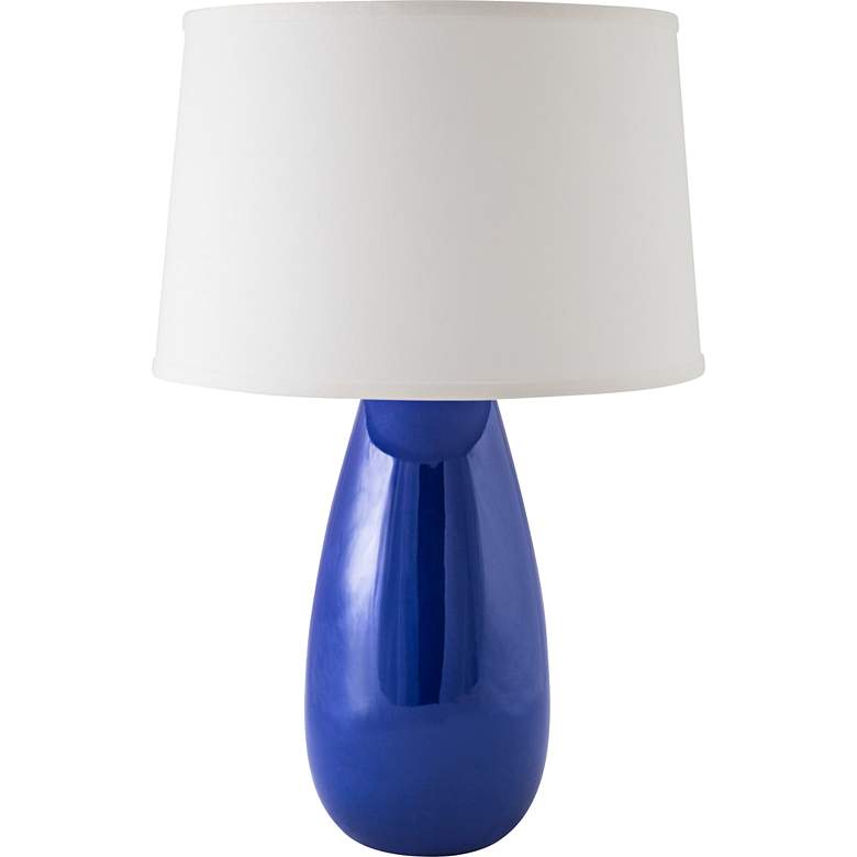 Image 1 RiverCeramic® Teardrop Gloss Primary Blue Mini Table Lamp