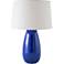 RiverCeramic® Teardrop Gloss Primary Blue Mini Table Lamp