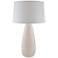 RiverCeramic® Teardrop Gloss White Table Lamp
