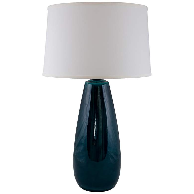 Image 1 RiverCeramic&#174; Teardrop Tropical Turquoise Table Lamp