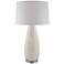 RiverCeramic® Teardrop White Table Lamp with Acrylic Base