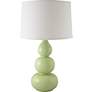 RiverCeramic Triple Gourd 28 1/2" Gloss Crisp Green Ceramic Table Lamp