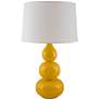 1_RiverCeramic Triple Gourd 28 1/2" Gloss Curry Yellow Table Lamp