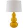 RiverCeramic Triple Gourd 28 1/2" Gloss Curry Yellow Table Lamp