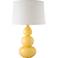 RiverCeramic Triple Gourd 28 1/2" Gloss Straw Yellow Ceramic Lamp