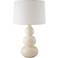 RiverCeramic Triple Gourd 28 1/2" Gloss White Ceramic Table Lamp