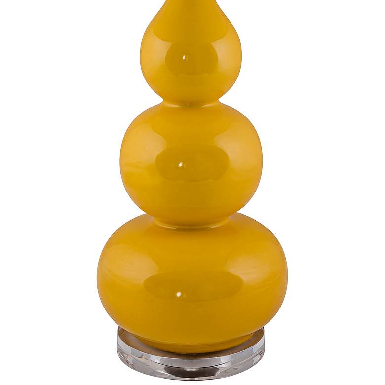 Image 3 RiverCeramic Triple Gourd Gloss Curry Table Lamp more views