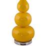 RiverCeramic Triple Gourd Gloss Curry Table Lamp